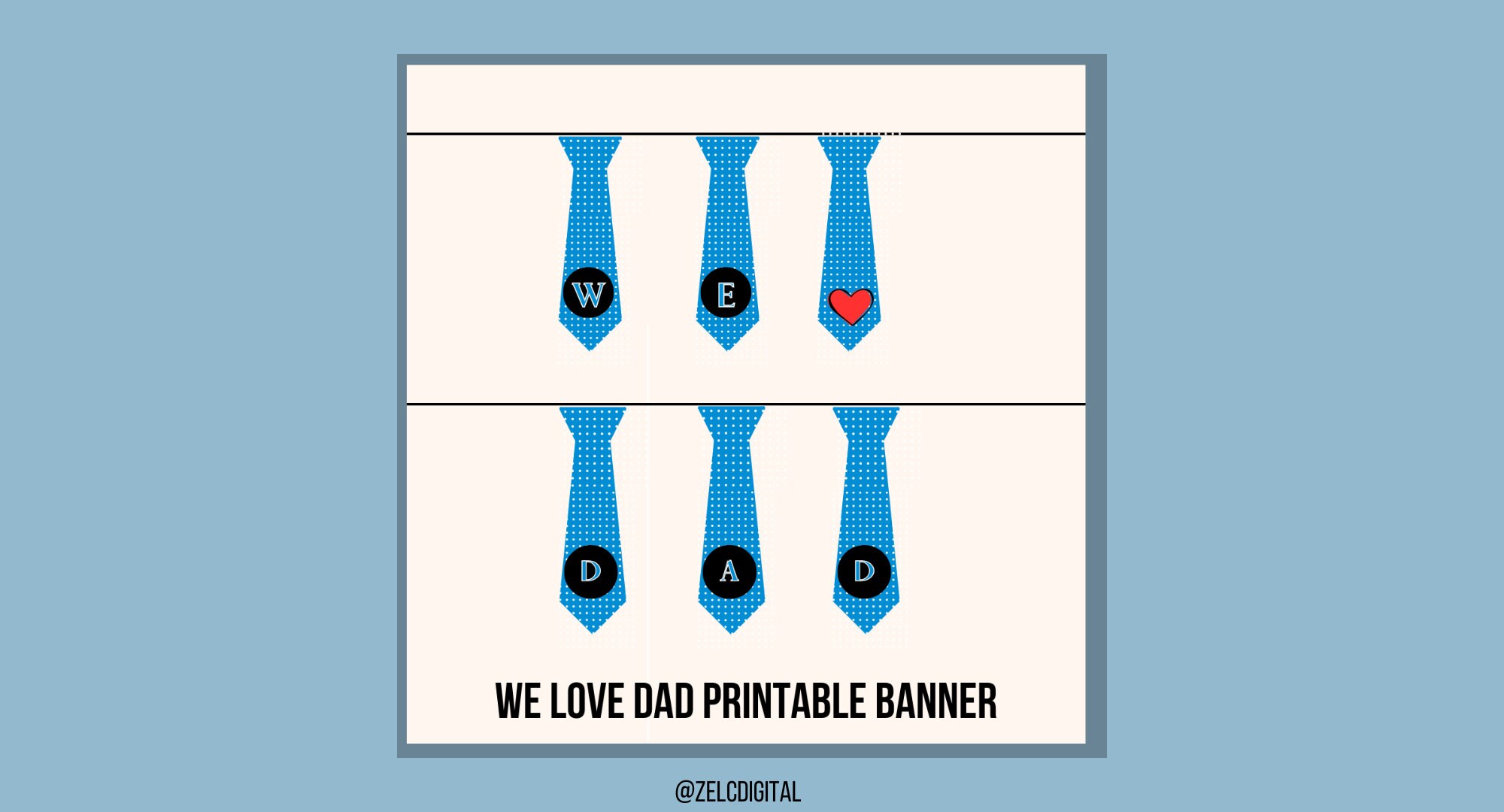 Printable Father's Day Tie Banner - Etsy