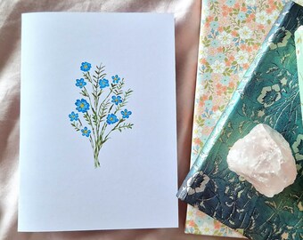 Forget me not hand painted greetings card | Card for best friend, mum, grandma | Sympathy, birthday, get well soon, thank you, holiday cards