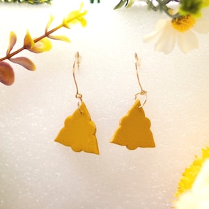 Polymer clay earrings/ Handmade earrings/ Geometric earrings /Triangle clay earrings/ Gifts for her.