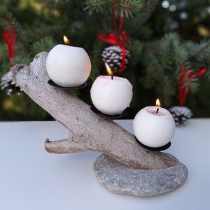 Rustic candle holder, Advent Christmas lights, handmade natural wood table decor Kerzenhalter aus Holz adventskranz advent