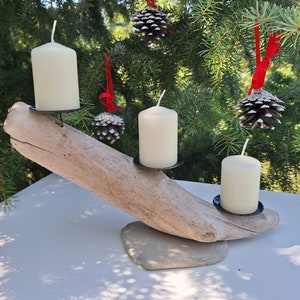 Driftwood Candle Holder, Rustic candle holder, wooden candle holder, handmade candle holder