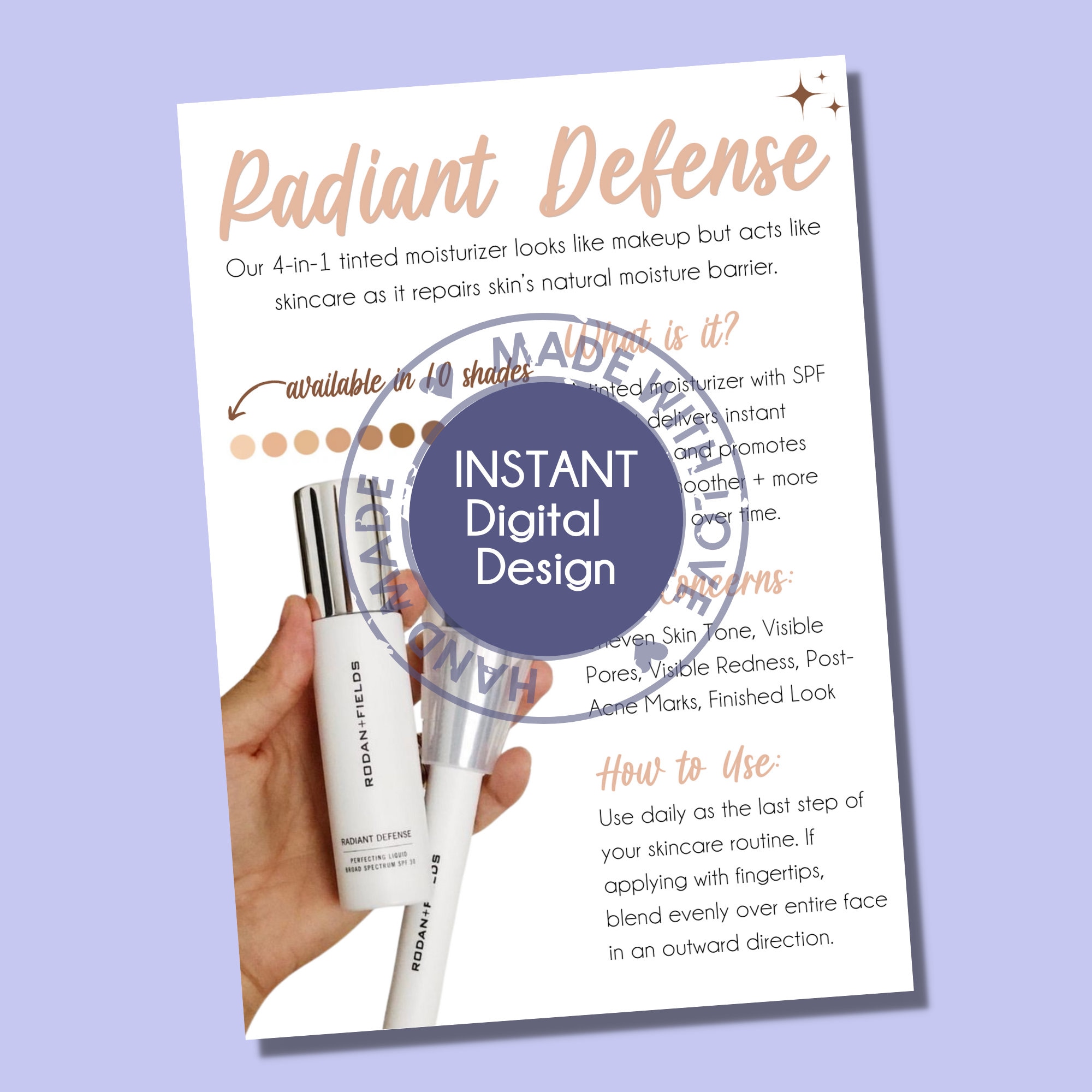 Rodan Fields Sample Cards BUNDLE Instant Digital Design Etsy