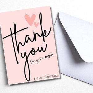 Thank You For Your Order- Small Business Thank You Card