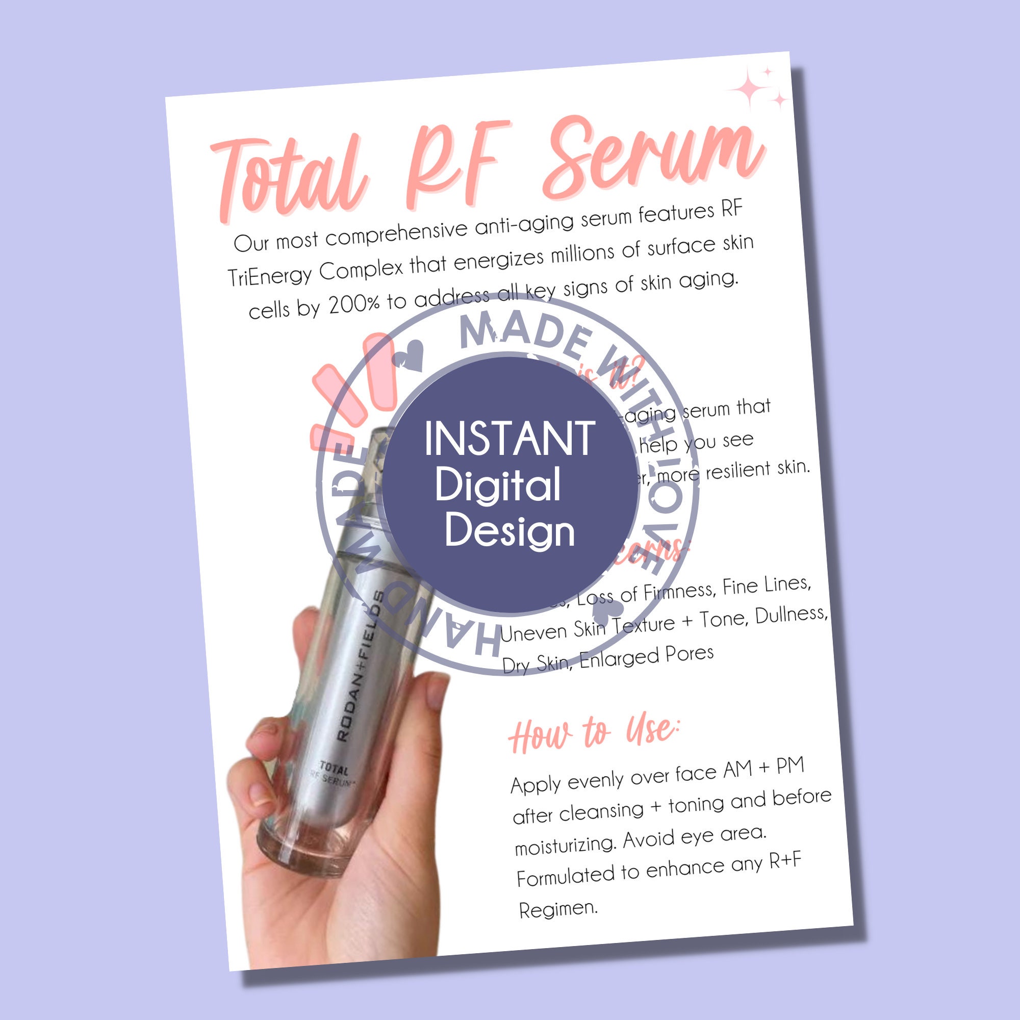 Rodan Fields Sample Cards BUNDLE Instant Digital Design Etsy
