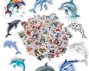 Ocean Life Stickers: Waterproof Vinyl Decals for Laptop, Water Bottle