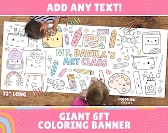 Art Doodles Giant Coloring Banner  - 30" x 72"