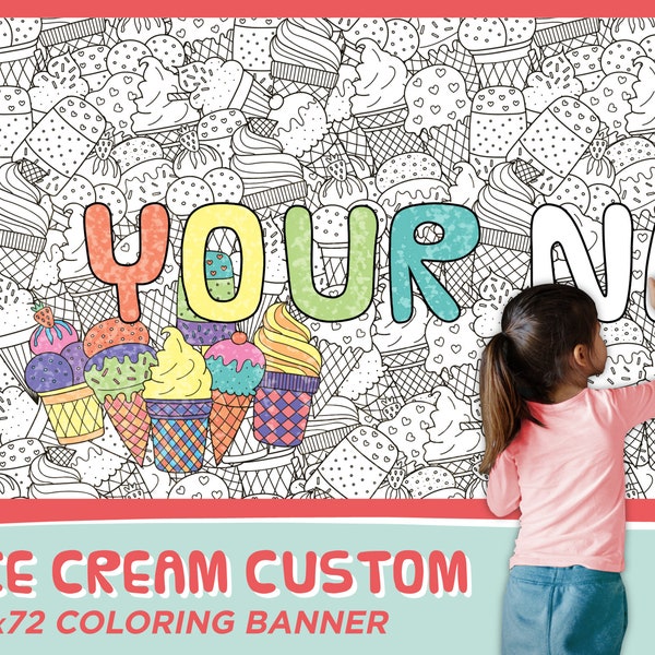 Giant Coloring Sheet Birthday - Etsy