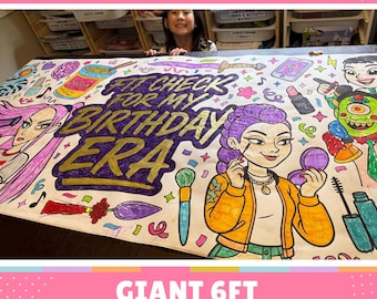 Giant KPop "Birthday Era" Coloring Banner | Customizable 6ft Table Covering