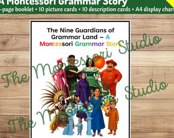Montessori Grammar Story: The Nine Guardians of Grammar Land + Printables