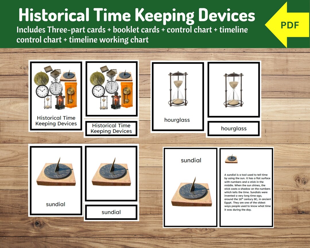 History of Time Devices Educational Bundle - Sun Dials, Water Clocks ...