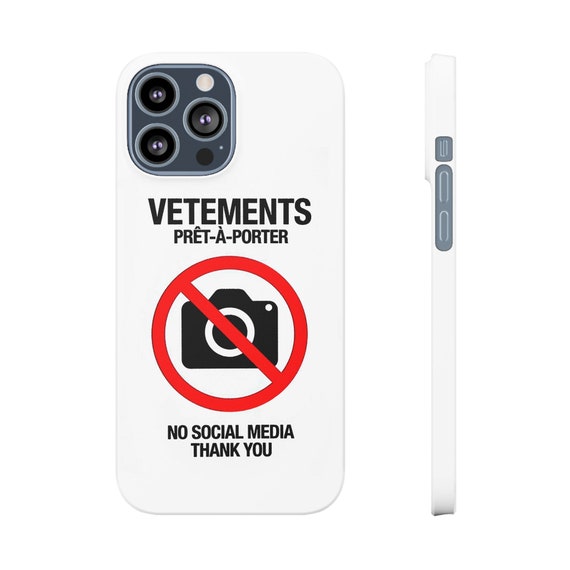 VETEMENTS No Social Media iphone case