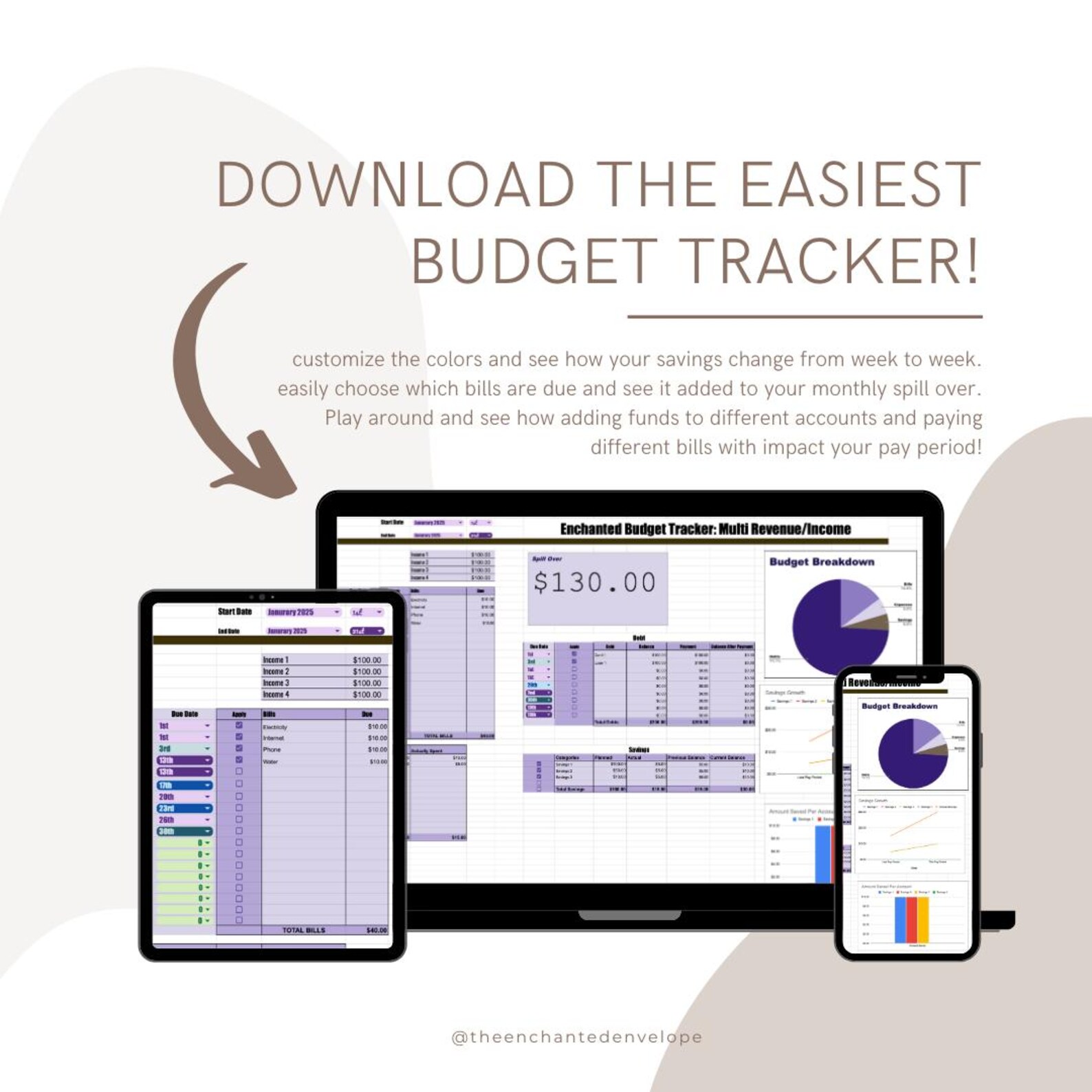 Budget Tracker | Google Sheets Template | Digital Finance Planner ...