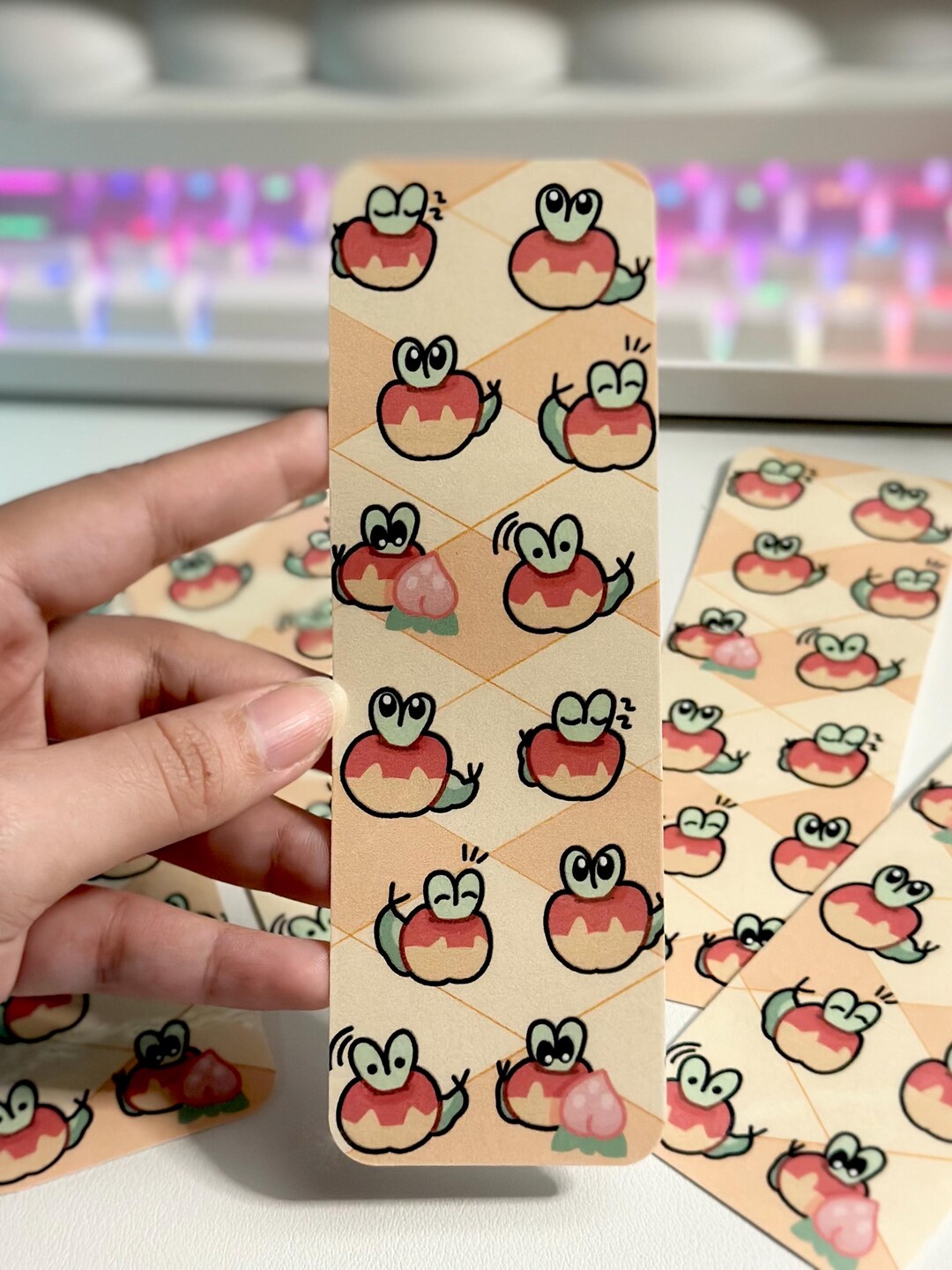 Applin Around Bookmarks Pokemon Apple Dragon Anime Kawaii Cute ...