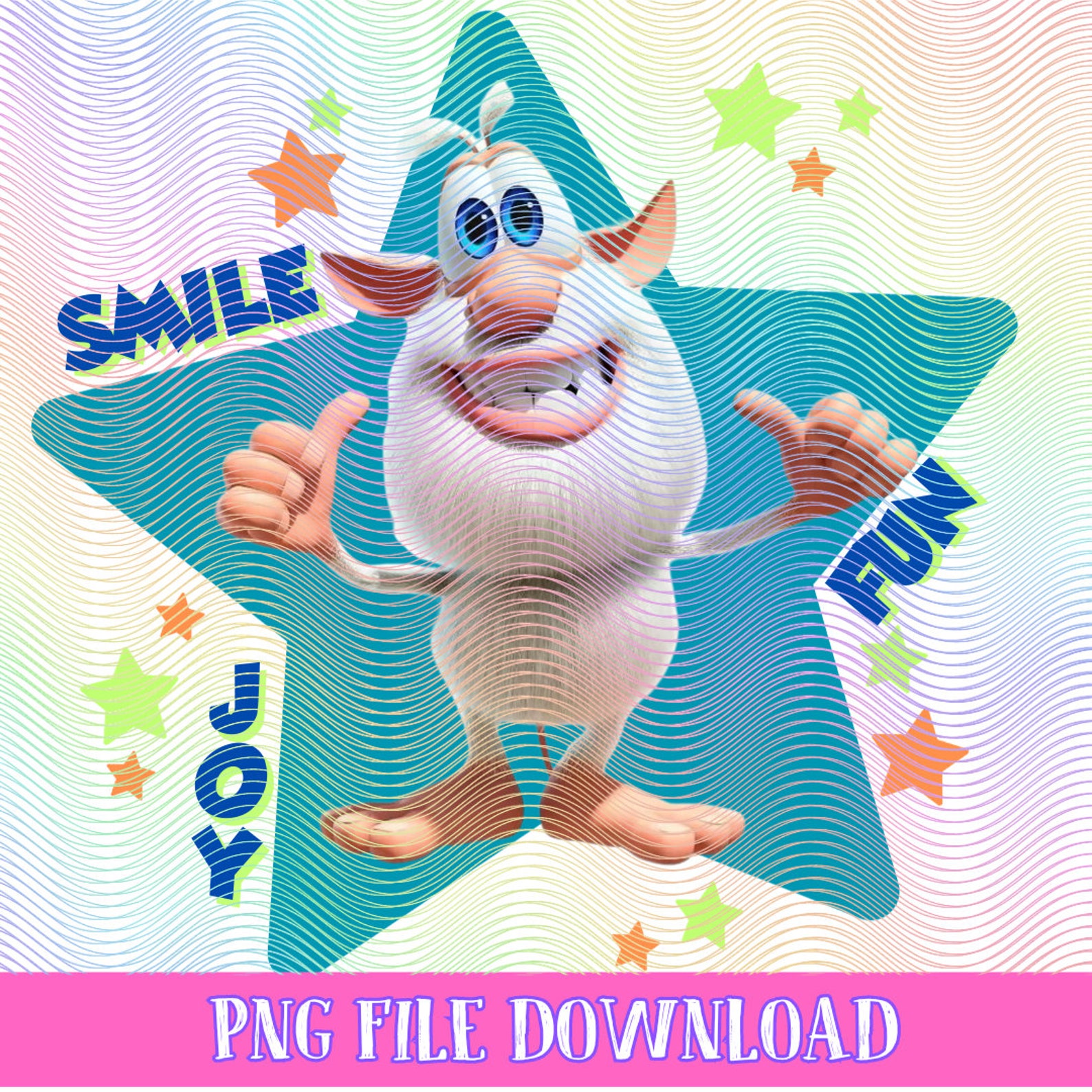 Booba PNG Birthday, Every Day, and Stand Alone Booba THREE FILES - Etsy