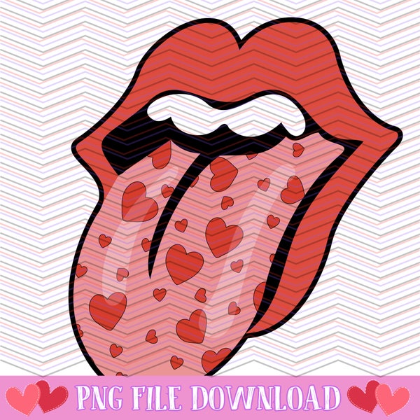 Heart Tongue PNG Rolling Stones