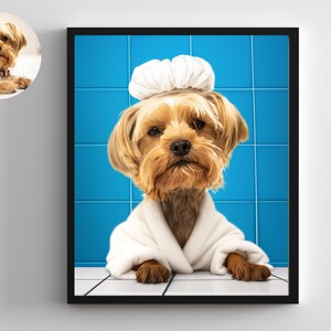 Custom Pet Portrait From Photo | Pet Portrait | Gift | Pet in Kitchen | Dog Portrait | Cartoon | Pet Illustration | Dog gift | Pet Memorial