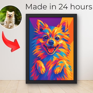 Custom Pet Pop Art Portrait – Personalized Colorful Dog or Cat Art from Photo, Custom Dog Portrait, Custom Cat Portrait, Pop Art Gift