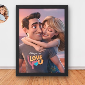 Spersonalizowany portret z kreskówki ze zdjęcia | Spersonalizowana sztuka komiksowa dla par i rodzin | Spersonalizowany plakat z kreskówką | Niepowtarzalne plakaty | Spersonalizowany plakat filmowy