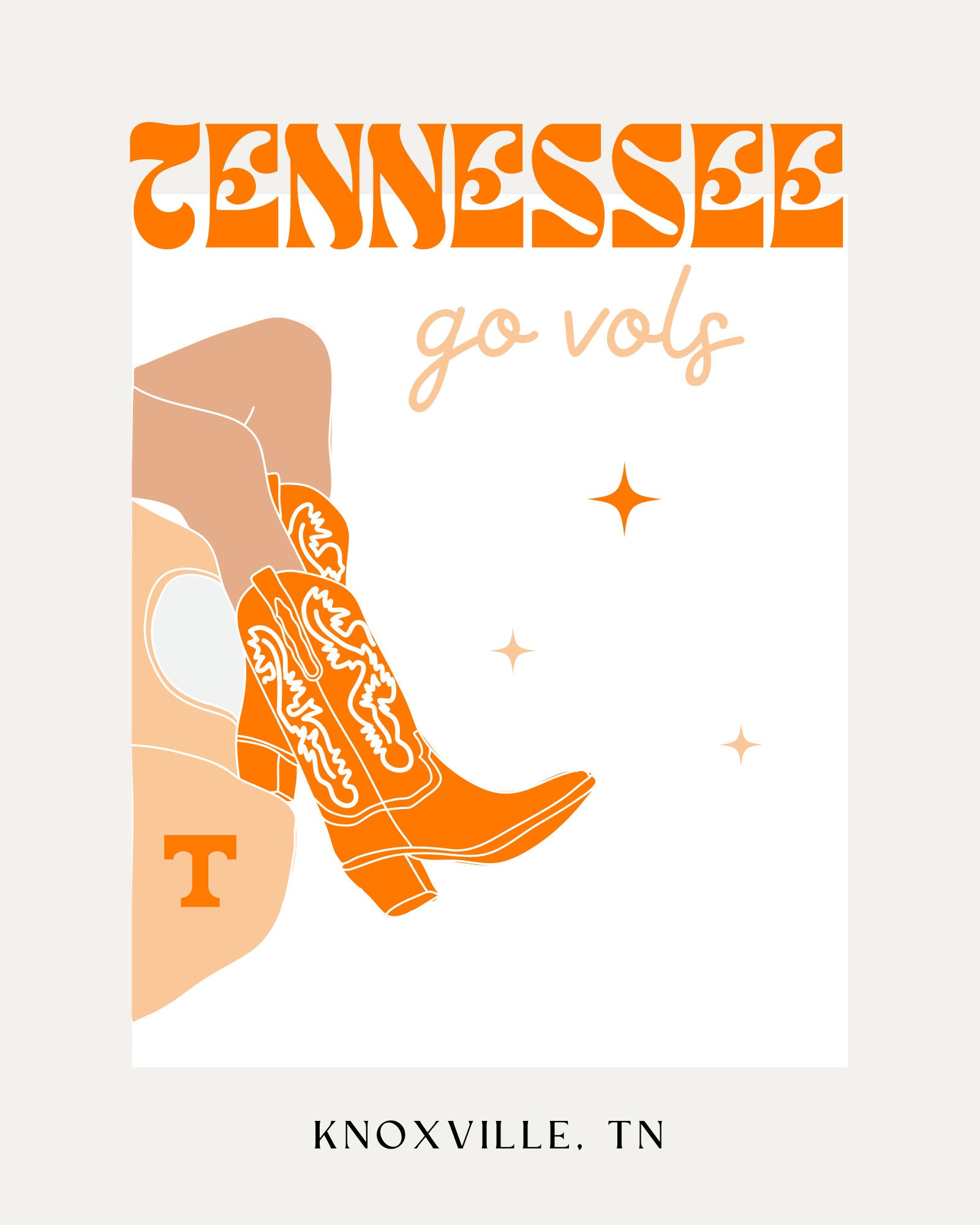 College Wall Art Tennessee Knoxville TN Wall Decor Dorm Etsy