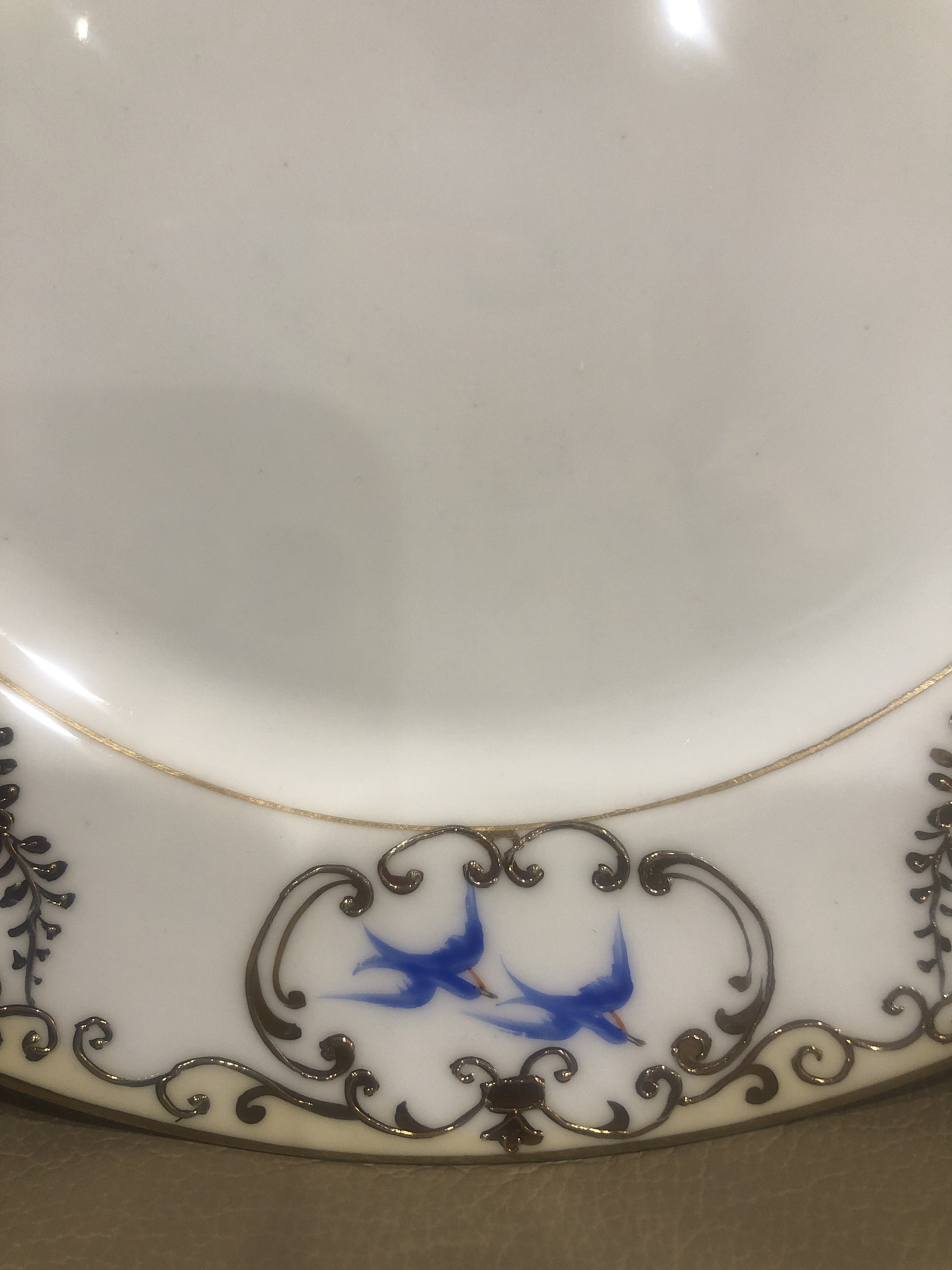 Exquisite Antique Hand Painted Nippon Plate With Ornate Gold