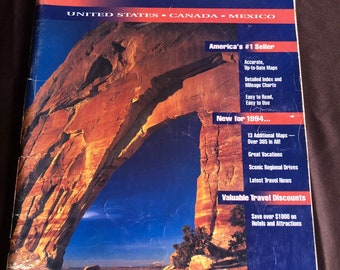 Vintage and Collectible Road Atlas Map of the United States