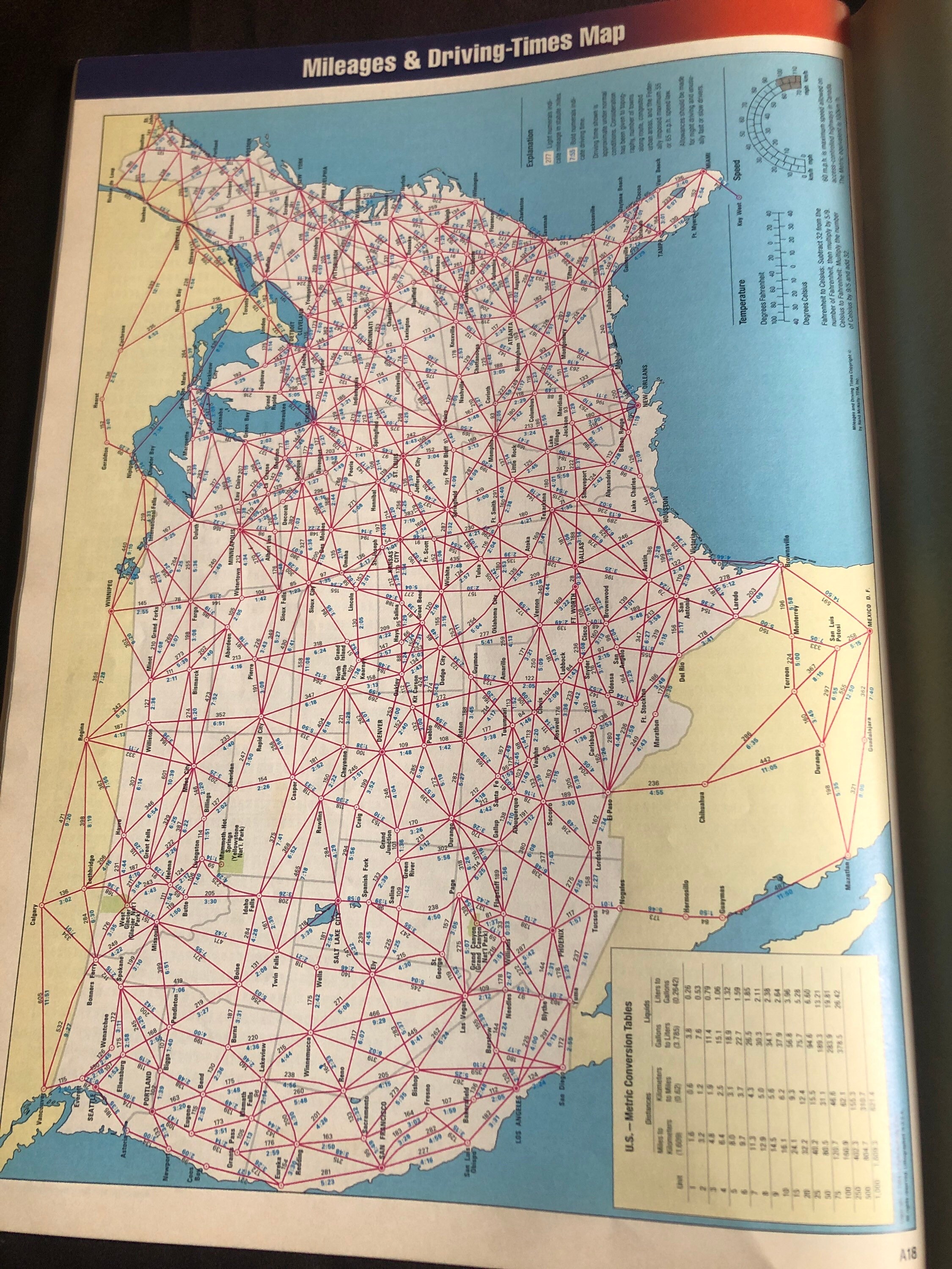 Vintage and Collectible Road Atlas Map of the United States Vintage and Collectible Road Atlas Map of the United States