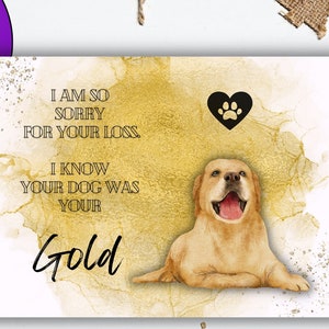 Labrador Retriever Beileid Karte druckbare Verlust Beileid Geschenk für den Verlust von Hund digitale Trauer Beileid Karte für trauernde Hundebesitzer