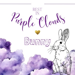 Rabbit Sympathy Card, Printable, Personalized Memorial for Pet Bunny ...