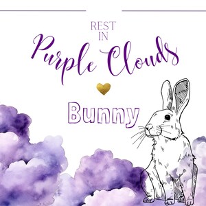 Rabbit Sympathy Card, Printable, Personalized Memorial for Pet Bunny ...