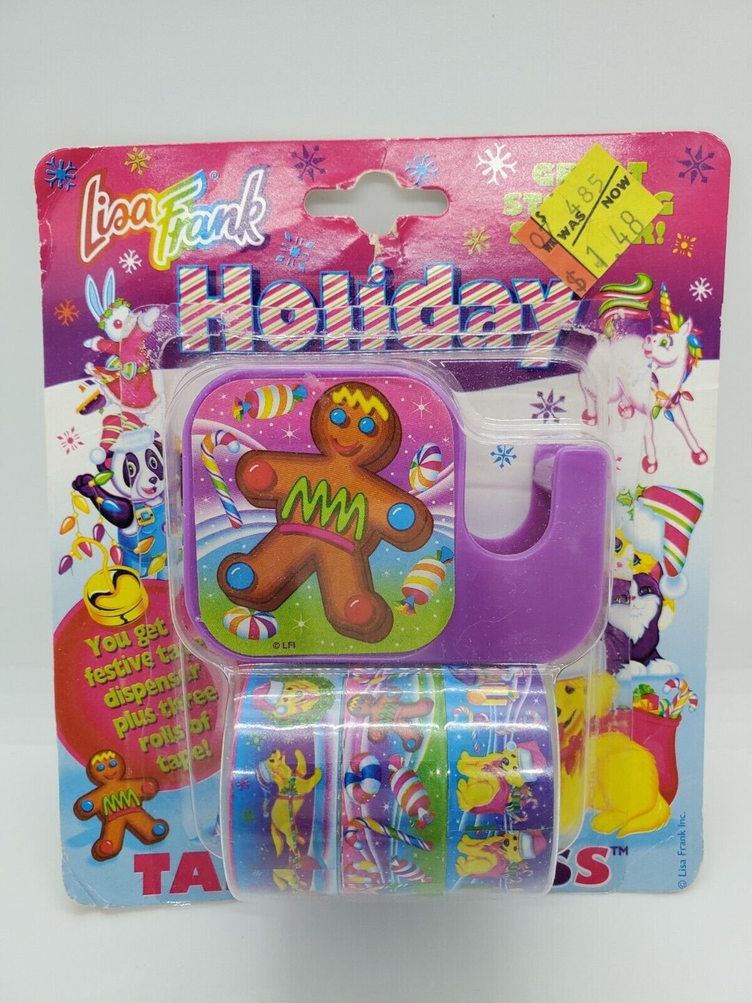 Vintage Lisa Frank Tape Express Christmas Tape Dispenser 3 Etsy