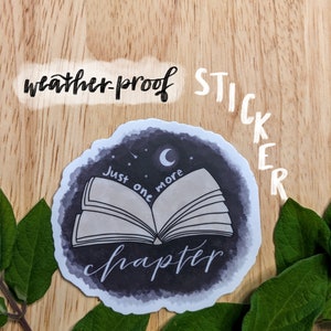 Langlebiger wasserfester Buchaufkleber, nur noch ein Kapitel, Geschenk für Buchliebhaber, Buchaufkleber