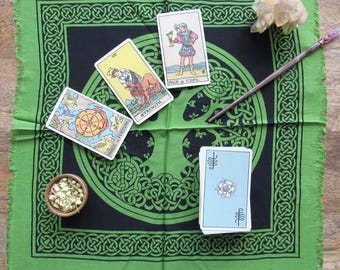 Tree of Life Altar Cloth (18 Inches) - Green