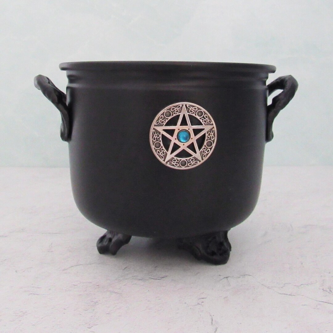 Metal Cauldron With Pentagram - Etsy