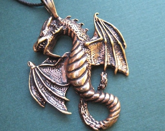 Bronze Celtic Dragon Pendant