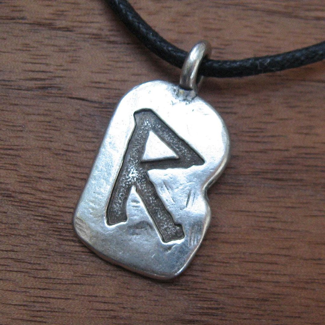 Raido (safe Travel) Pewter Rune Pendant - Etsy