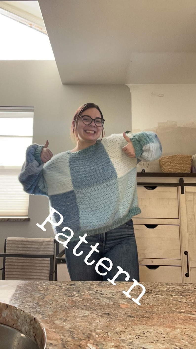 PATRÓN de jersey de patchwork imagen 1