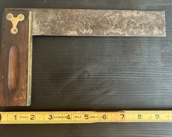 Vintage Stanley Try Square, 9.5 inches total length, needs rust removal