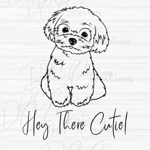 Small Dog SVG. PNG. | Maltese svg png | Cutting Machine Files | Cricut Machine Files | Dog png svg | Dog Files