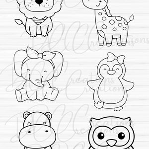 Baby Animal Bundle SVG. Papouasie-Nouvelle-Guinée. | 6 Baby Animal Clip Art | | pour bébés animaux | des fichiers De la machine Cricut Artisanat
