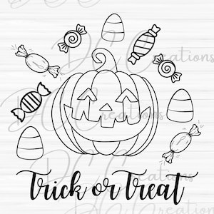 Trick or Treat SVG. PNG. | Sublimation Files | Cricut Machine Files | Cutting Machine Files | Halloween svg. png.