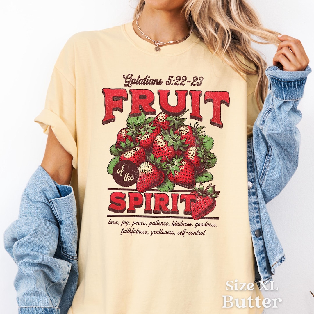 Fruits of the Spirit Christian T-shirt, Jesus Bible Verse Shirt ...