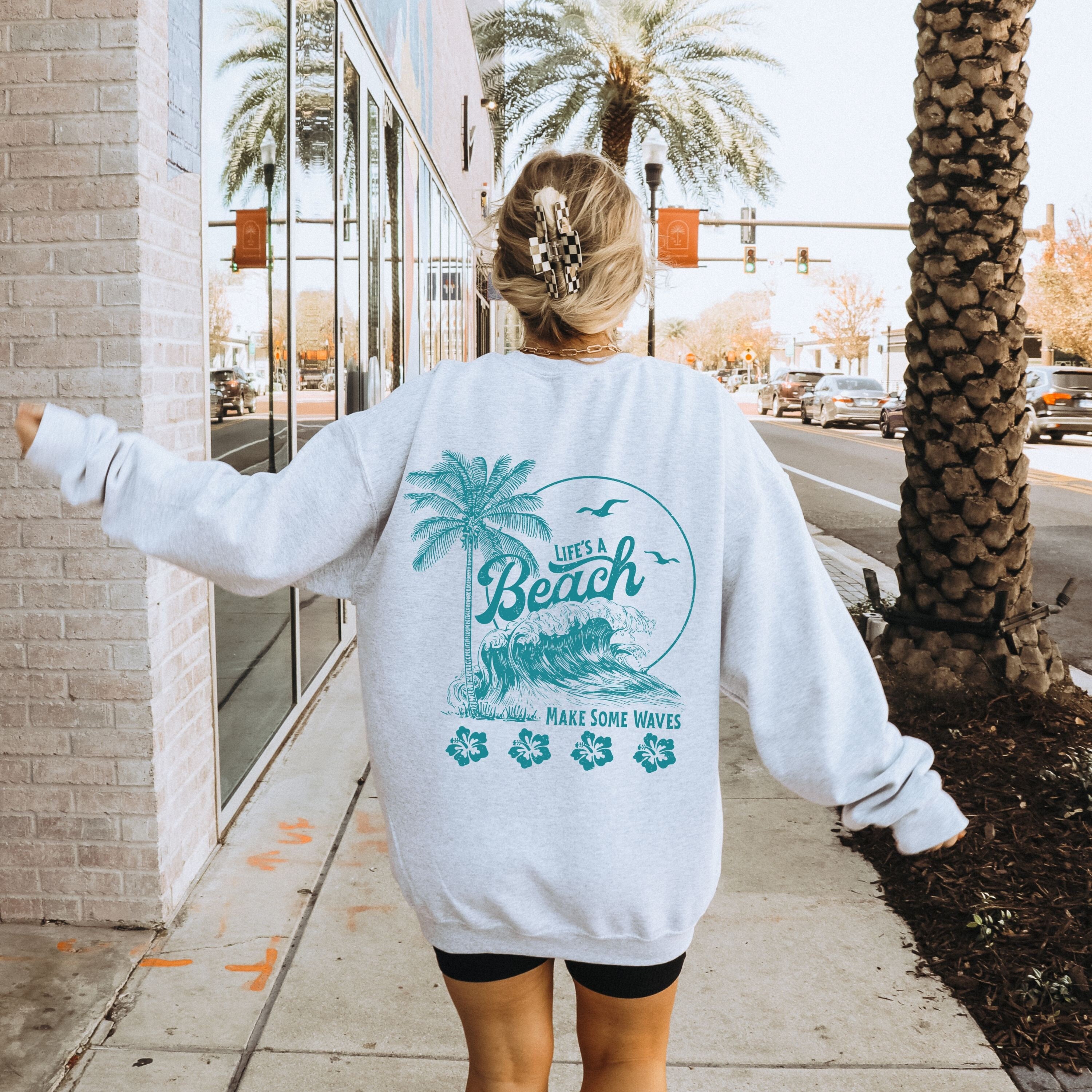 Lifes a Beach Sweatshirt Etsy