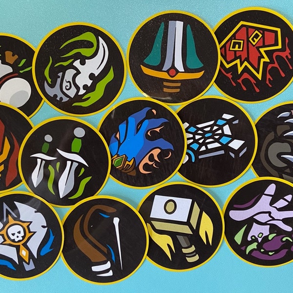 World of Warcraft Decals - Class Icon Stickers for Gaming Laptop or Water Bottle