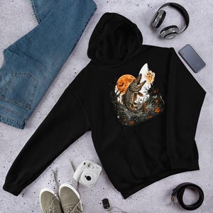 Halloween Fishing Hoodie | Skeleton Pike Hoodie | Spooky Fisherman Gift | Ghost Lure Pike Fishing Hoodie