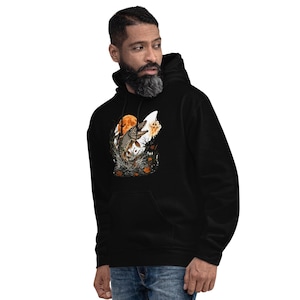Halloween Fishing Hoodie | Skeleton Pike Hoodie | Spooky Fisherman Gift | Ghost Lure Pike Fishing Hoodie