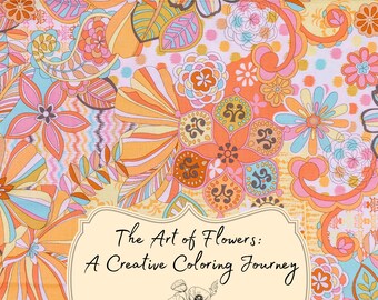 Blooming Creations: páginas para colorear con flores: descarga digital para imprimir al instante