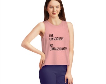Live Consciously Women's Dancer Cropped Tank Top
