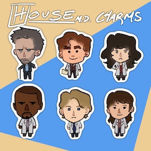1.5 Inch House MD Glitter Acrylic Charm Keychains