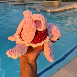 Pink Bow Turtle Plushie | Plush Turtle | Stuffed Animal Turtle| Baby Shower Gift | Pink Turtle | Soft Plushies | Gifts For Kids