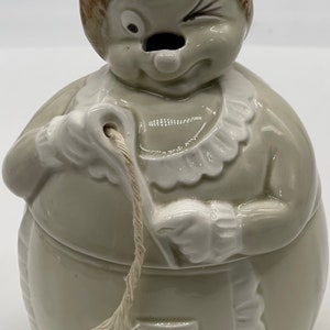 Vintage Fitz and Floyd Granny Grandma String Holder Jar image 1